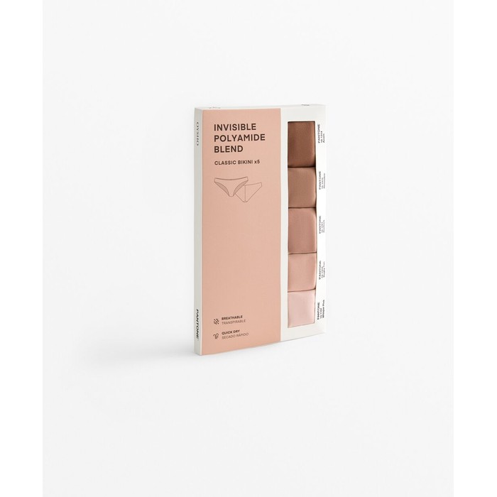 5 классических бикини-трусов из невидимой смеси полиамида PANTONE™