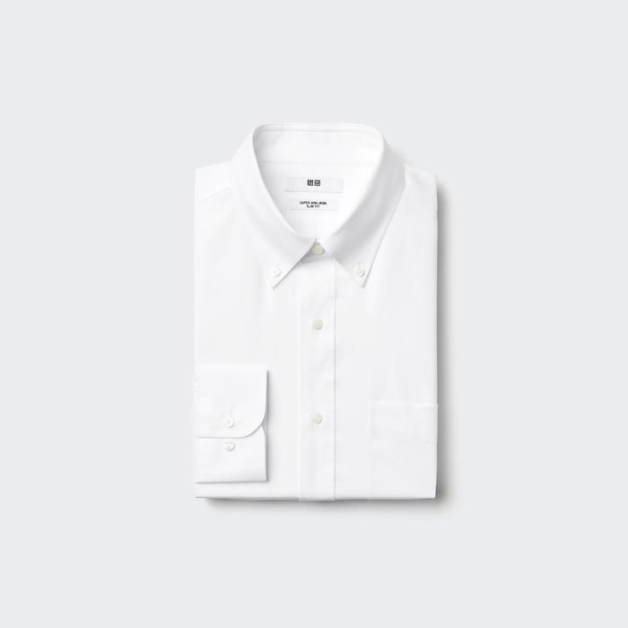 Приталенная Рубашка Super Non-Iron с Застежкой на Пуговицы цвет: Белый
