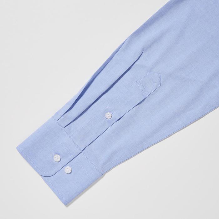 Рубашка Super Non-Iron с классическим воротником, длинный рукав, M цвет: Светло-синий