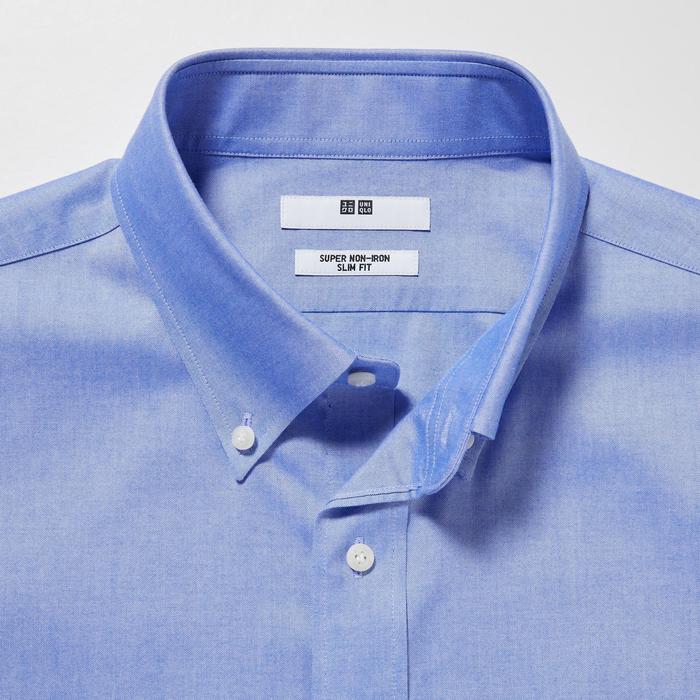 Приталенная Рубашка Super Non-Iron с Длинным Рукавом XL цвет: Синий
