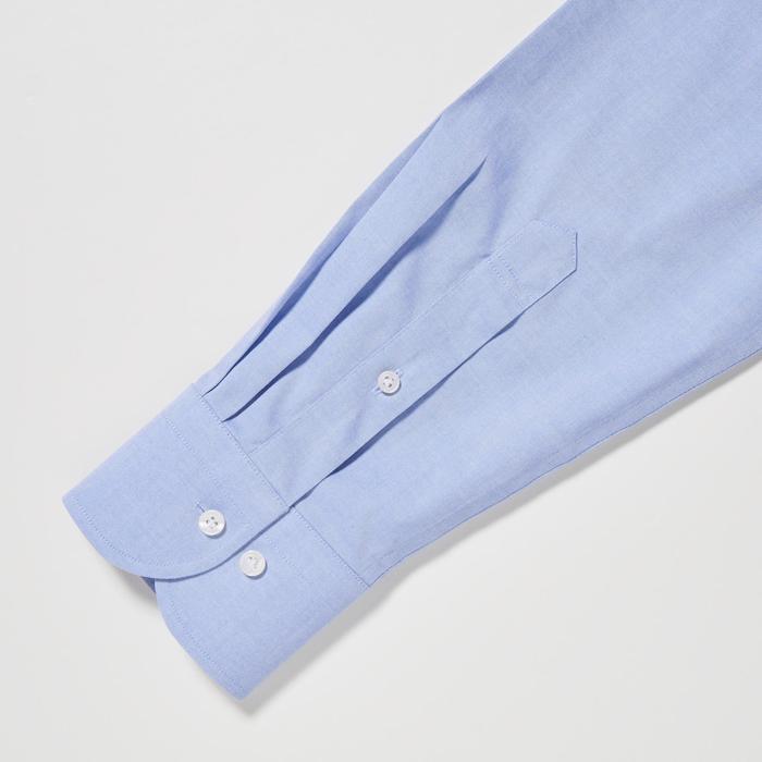Рубашка Super Non-Iron, Полуширокий Воротник, Длинный Рукав, L цвет: Светло-синий