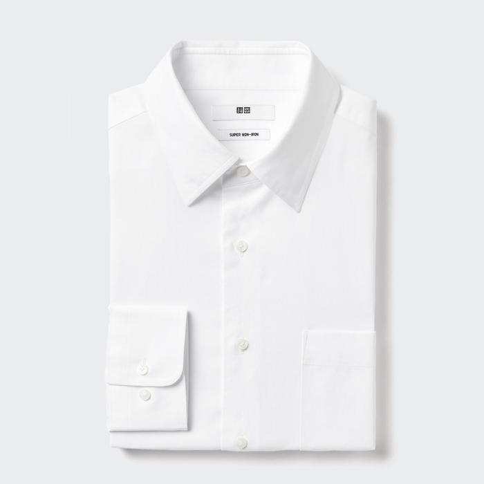 Рубашка Super Non-Iron, Классический Воротник, Длинный Рукав, L цвет: Белый