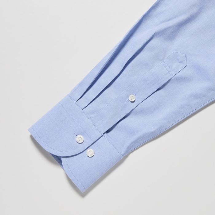 Рубашка Super Non-Iron с полушироким воротником, длинный рукав, XXL цвет: Светло-синий