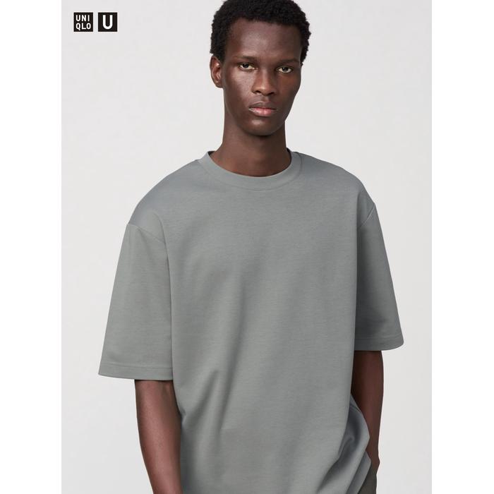 Футболка AIRism из хлопка, oversized, с рукавами 3/4 цвет: Зелёный