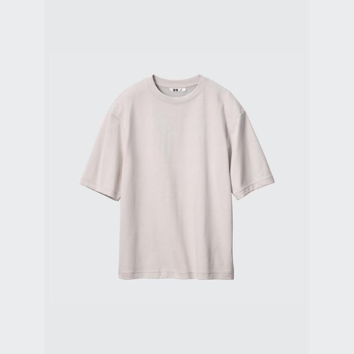Футболка AIRism из хлопка, oversized, с рукавами 3/4 цвет: Красный