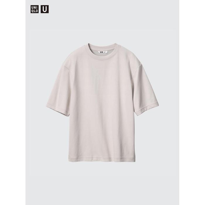 Футболка AIRism из хлопка, oversized, с рукавами 3/4 цвет: Красный