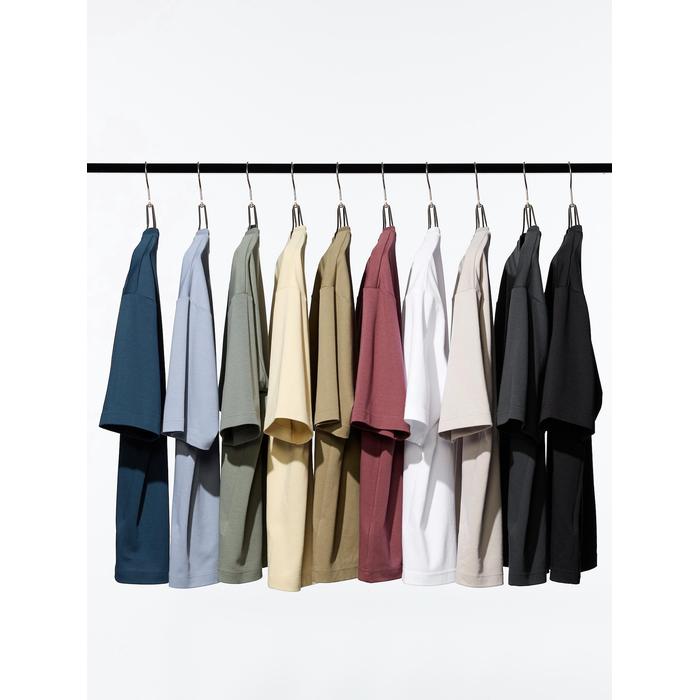 Футболка AIRism из хлопка, oversized, с рукавами 3/4 цвет: Красный