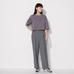 Футболка AIRism из хлопка, oversized, с рукавами 3/4 цвет: Синий