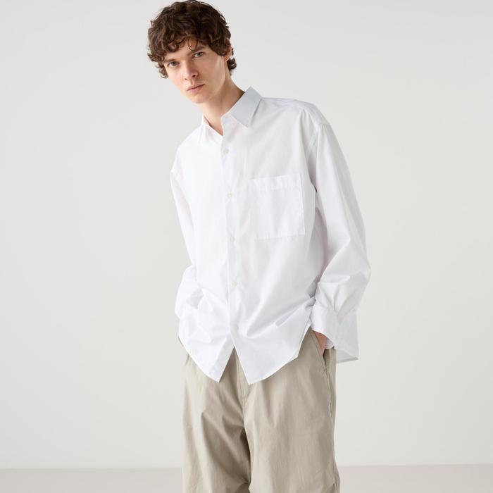 Рубашка оверсайз из ткани broadcloth цвет: Белый