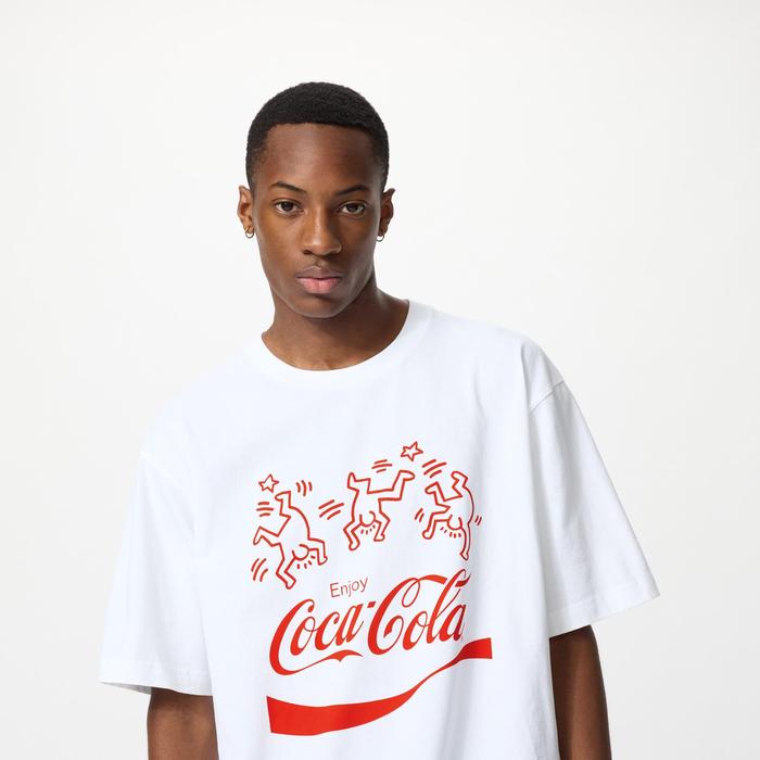 Keith Haring X Coca-Cola Футболка Свободного Кроя цвет: Белый