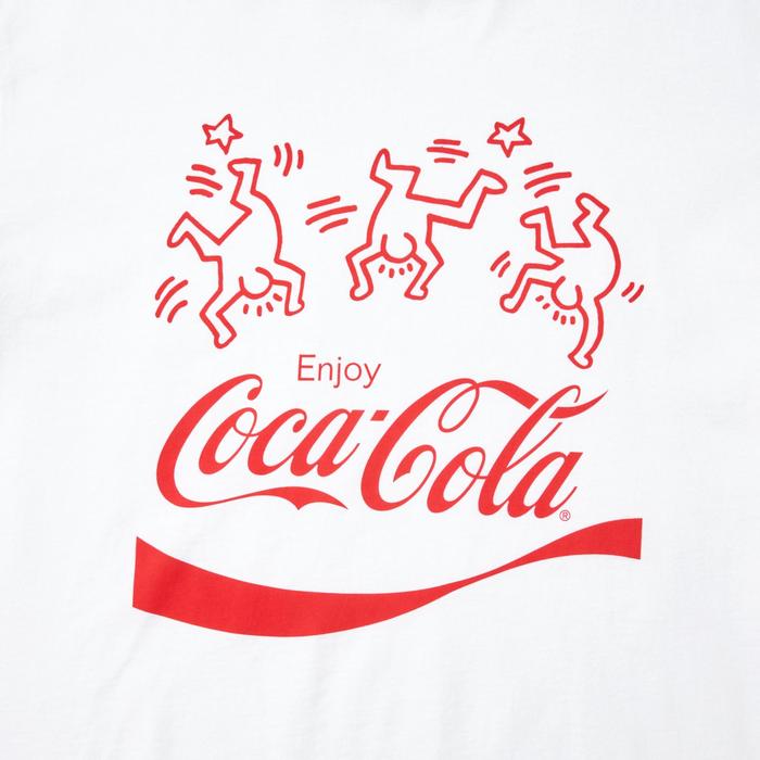 Keith Haring X Coca-Cola Футболка Свободного Кроя цвет: Белый