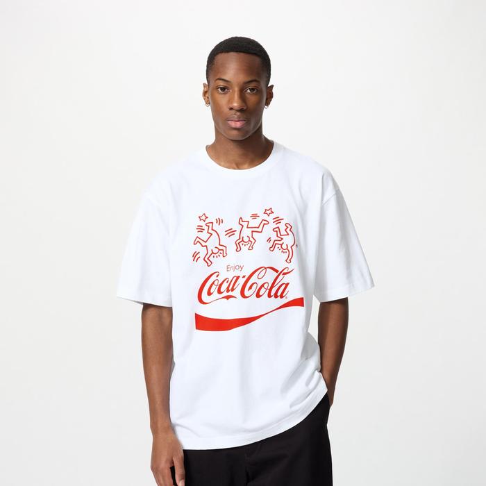 Keith Haring X Coca-Cola Футболка Свободного Кроя цвет: Белый