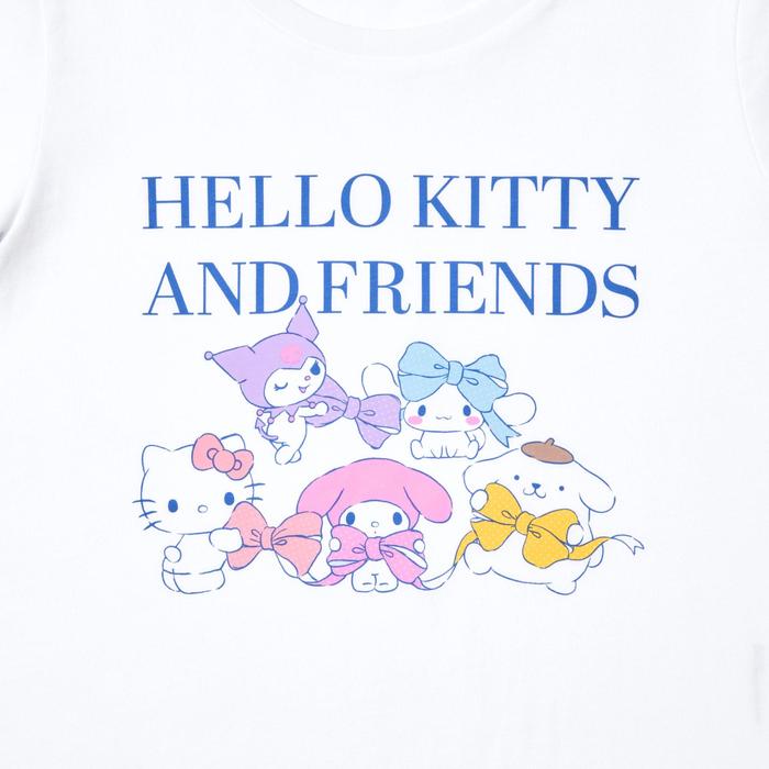 Детская укороченная футболка Sanrio Characters UT цвет: Белый