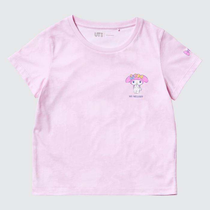 Детская Укороченная Футболка с Принтом Sanrio и Эффектом Тай-Дай цвет: Розовый