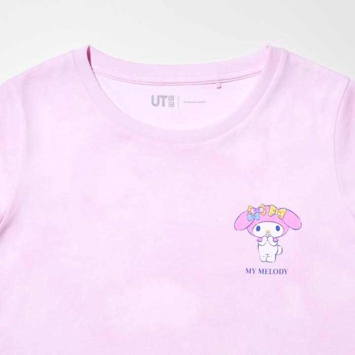 Детская Укороченная Футболка с Принтом Sanrio и Эффектом Тай-Дай цвет: Розовый