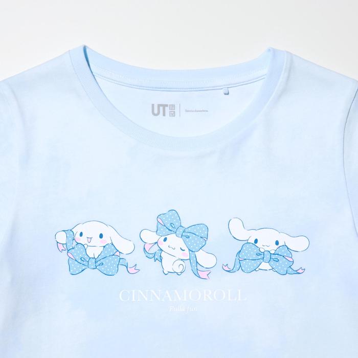 Детская Укороченная Футболка с Принтом Sanrio и Эффектом Тай-Дай цвет: Светло-синий