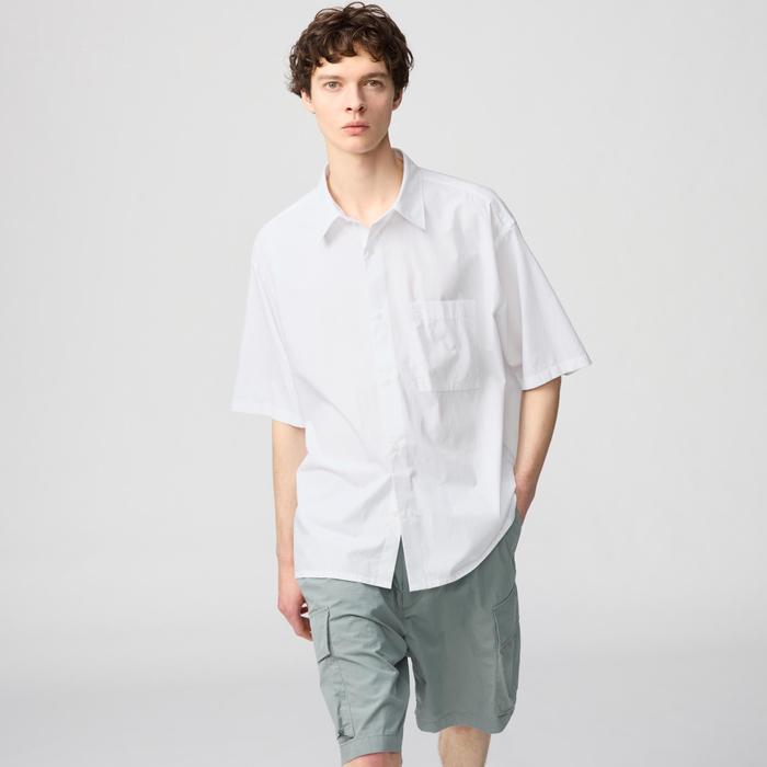 Рубашка оверсайз из ткани broadcloth цвет: Белый