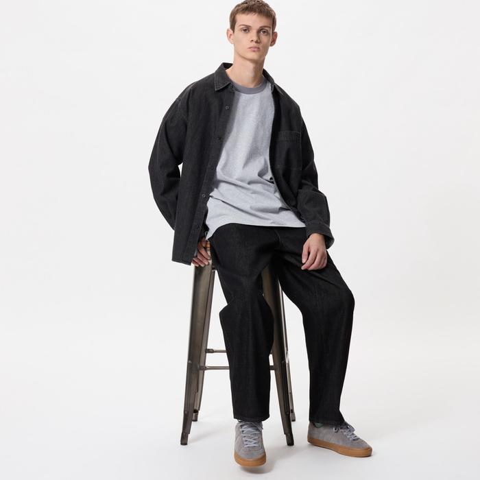 Футболка Oversize с вставками цвет: Синий