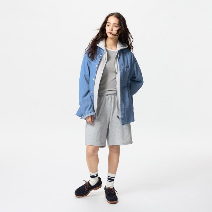 Джинсовая Верхняя Рубашка Oversize цвет: Чёрный