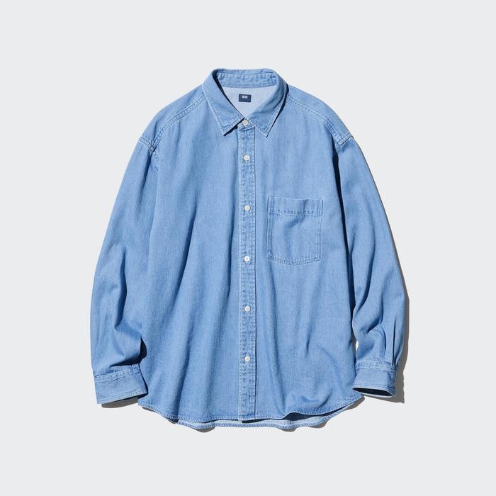 Джинсовая Верхняя Рубашка Oversize цвет: Чёрный