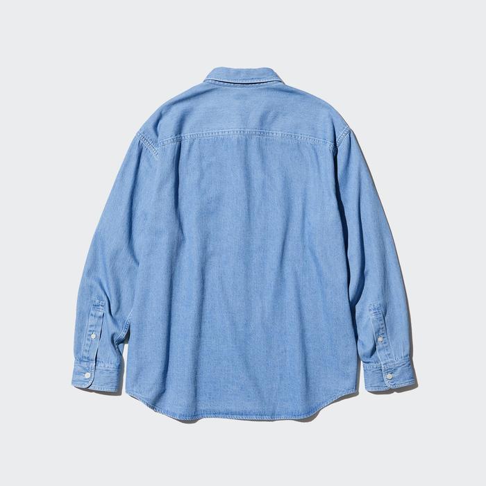Джинсовая Верхняя Рубашка Oversize цвет: Чёрный