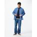 Джинсовая Верхняя Рубашка Oversize цвет: Синий