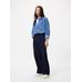 Джинсовая Верхняя Рубашка Oversize цвет: Синий