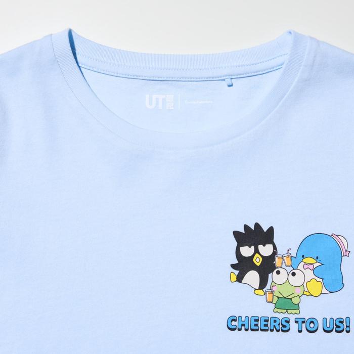 Детская укороченная футболка Sanrio Characters UT цвет: Светло-синий
