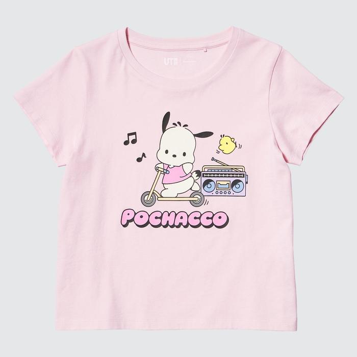 Детская укороченная футболка Sanrio Characters UT цвет: Розовый