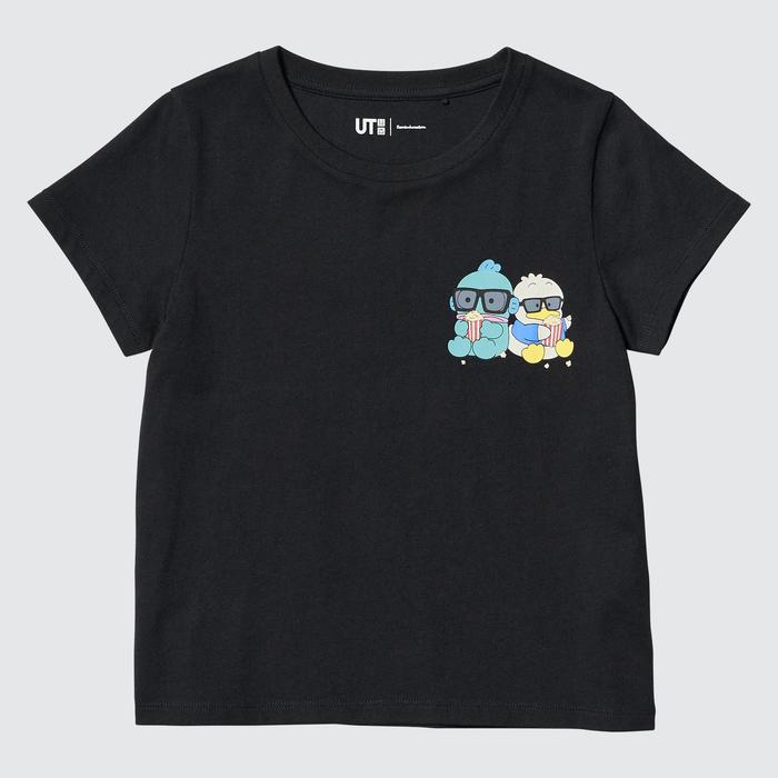 Детская укороченная футболка Sanrio Characters UT цвет: Чёрный