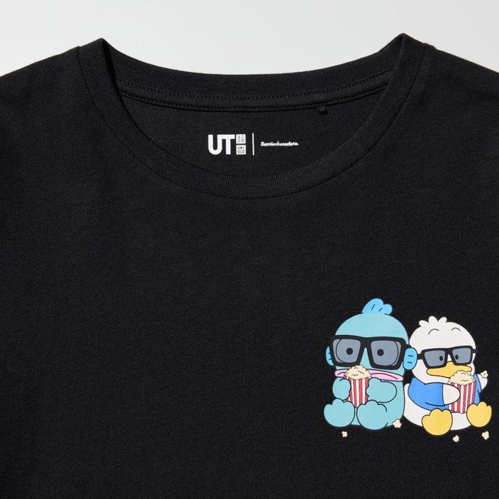 Детская укороченная футболка Sanrio Characters UT цвет: Чёрный