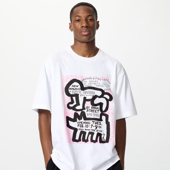 Keith Haring UT / Свободная Футболка цвет: Белый