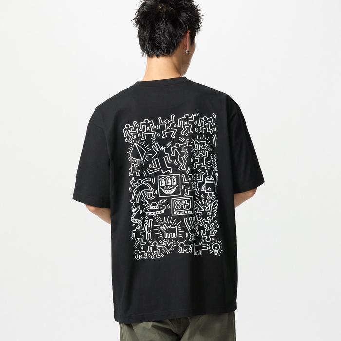 Keith Haring UT / Свободная Футболка цвет: Чёрный