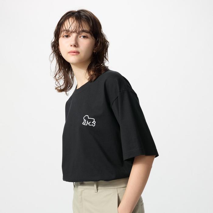 Keith Haring UT / Свободная Футболка цвет: Чёрный