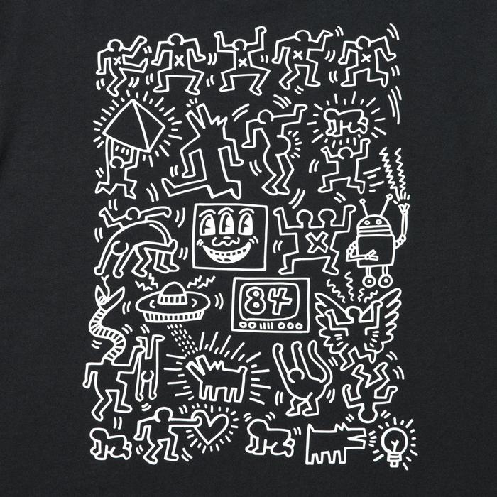 Keith Haring UT / Свободная Футболка цвет: Чёрный