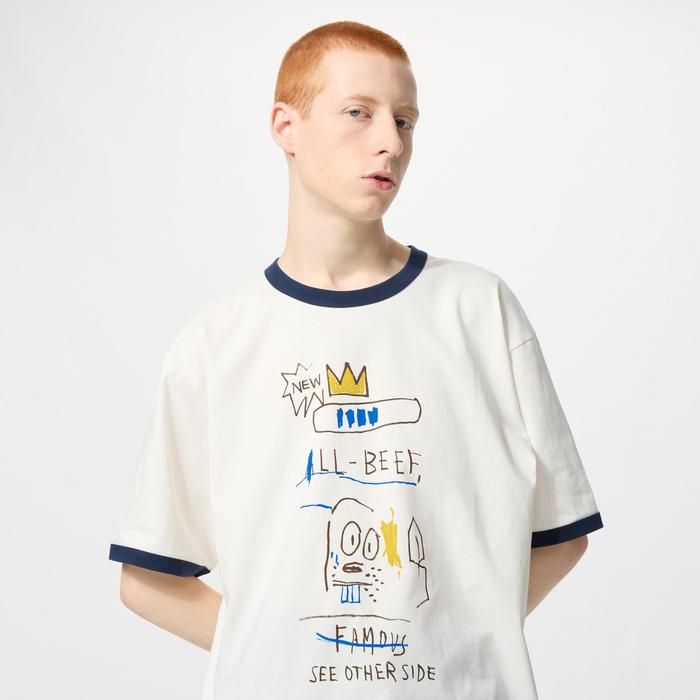 Футболка Jean-Michel Basquiat Свободного Кроя цвет: Молочный