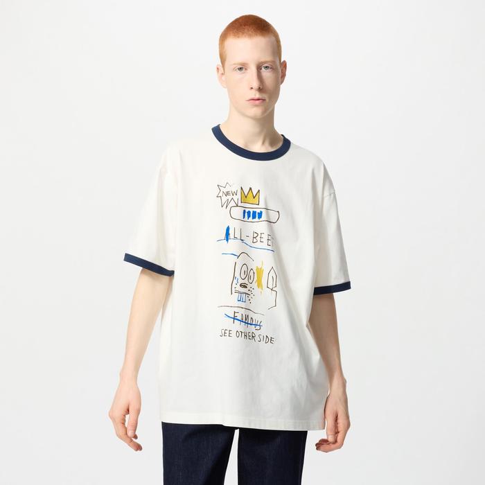 Футболка Jean-Michel Basquiat Свободного Кроя цвет: Молочный