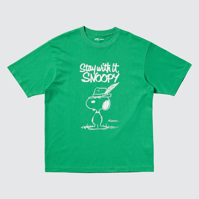 Peanuts Oversize Fit футболка цвет: Зелёный
