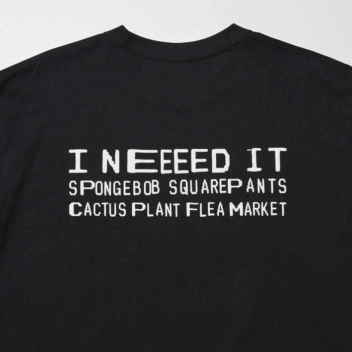 Футболка Спанч Боб x Cactus Plant Flea Market Oversize цвет: Чёрный