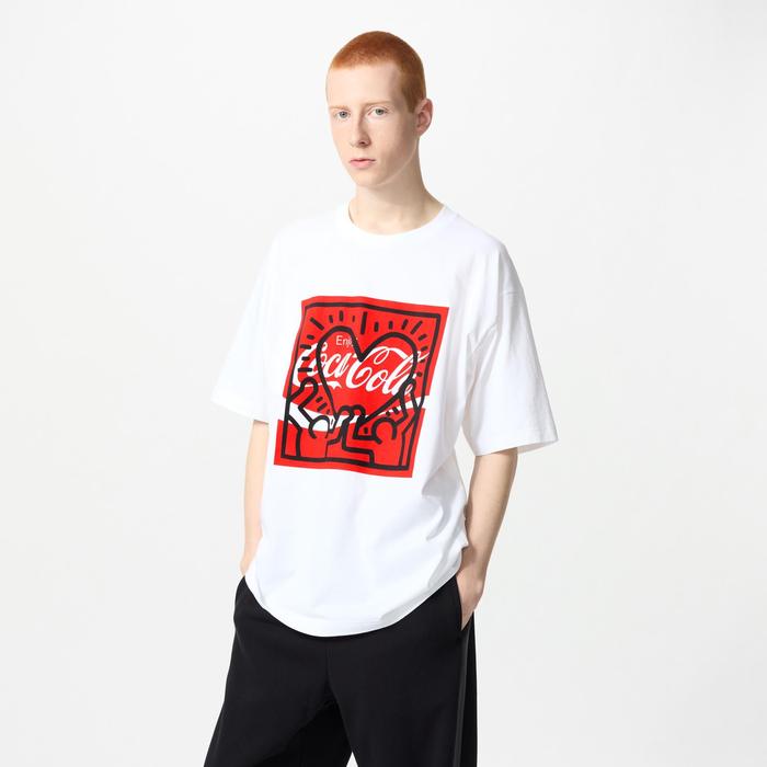 Keith Haring X Coca-Cola Футболка Свободного Кроя цвет: Белый