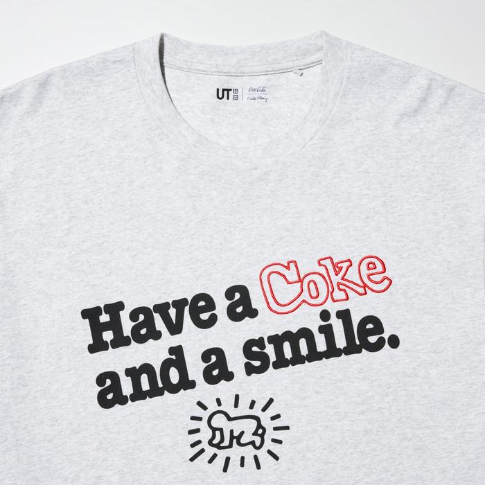 Keith Haring X Coca-Cola Футболка Свободного Кроя цвет: Серый