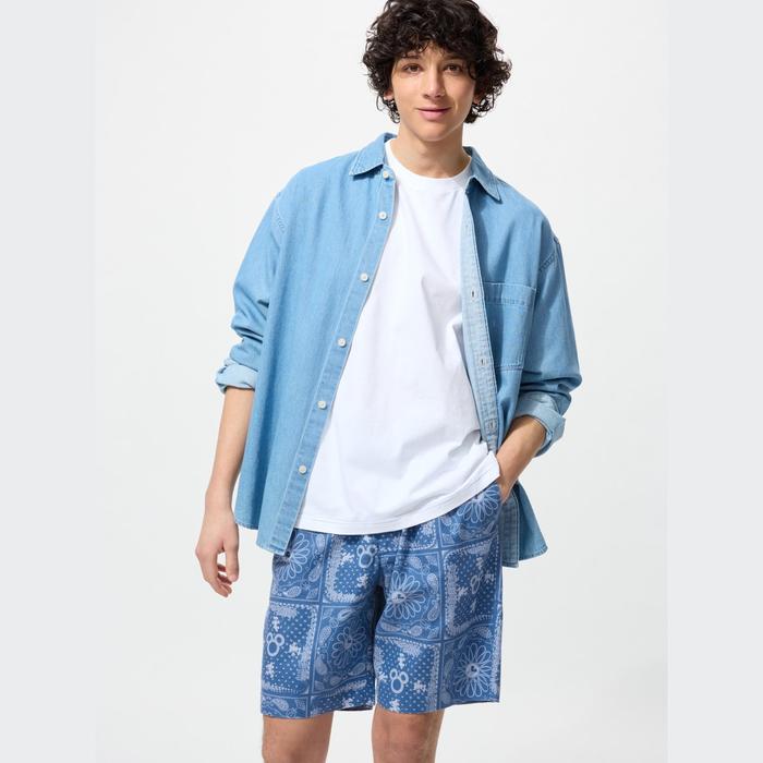 Легкие шорты Disney in Blue из льняной смеси цвет: Синий