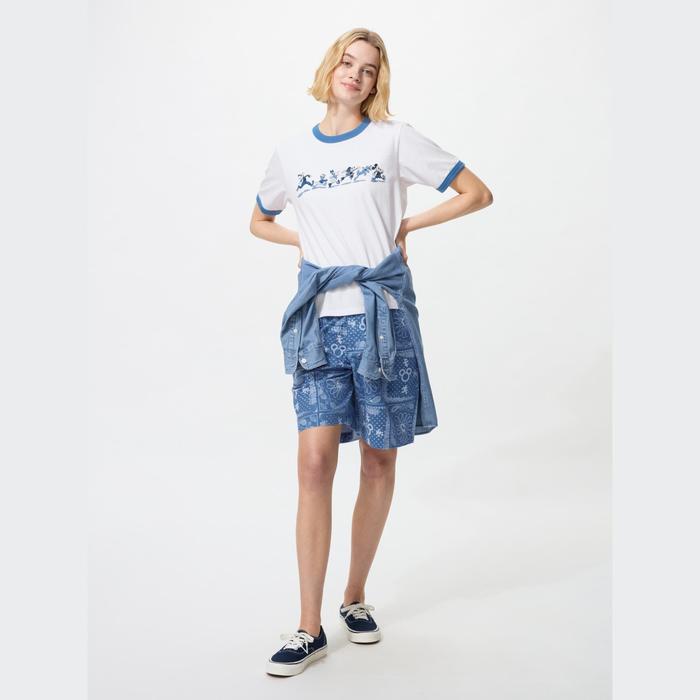 Легкие шорты Disney in Blue из льняной смеси цвет: Синий