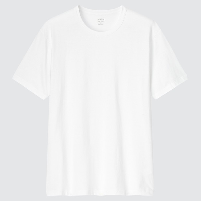 Хлопчатобумажная футболка с круглым вырезом airism цвет: Белый