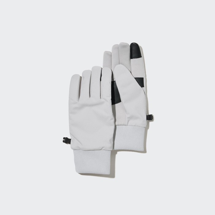 Тепловые перчатки с сенсорным экраном на подкладке heattech цвет: Серый