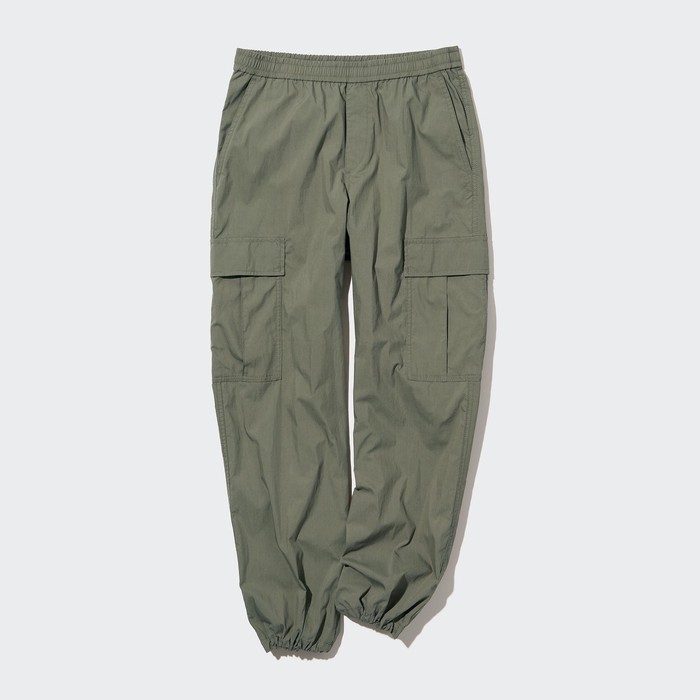 Легкие широкие брюки карго цвет: Зелёный