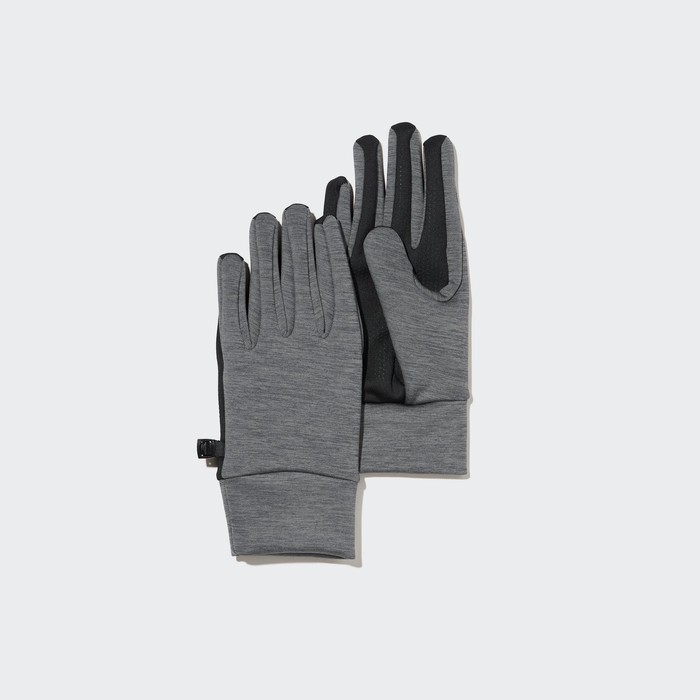Эластичные перчатки на подкладке heattech цвет: Серый