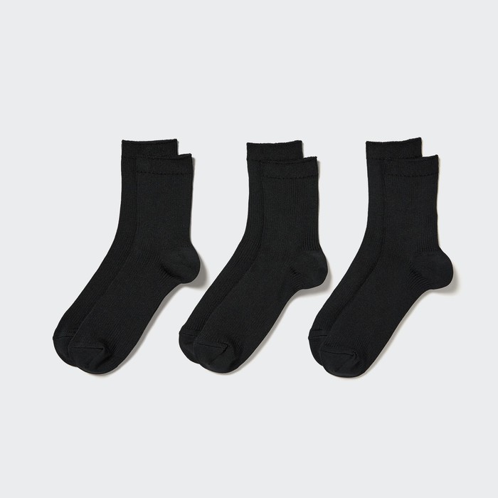 Носки в рубчик (три пары) цвет: Чёрный