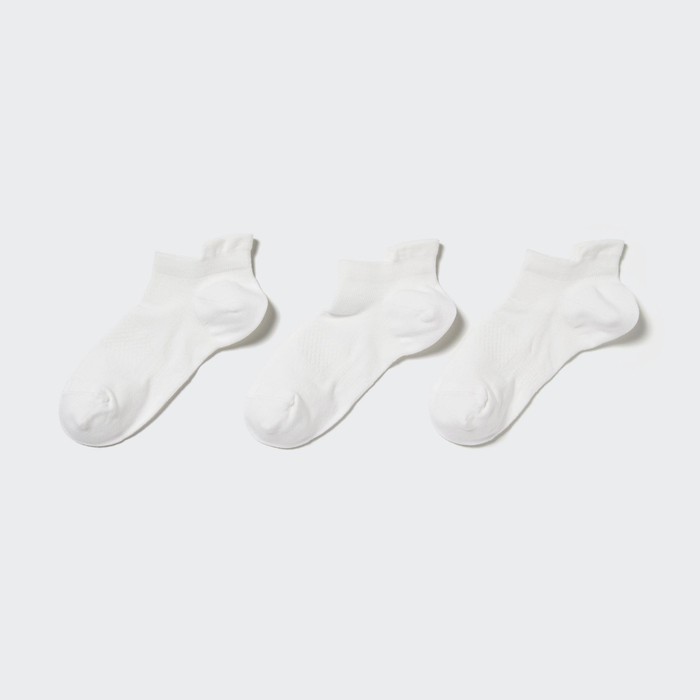 Спортивные короткие носки (три пары) цвет: Белый
