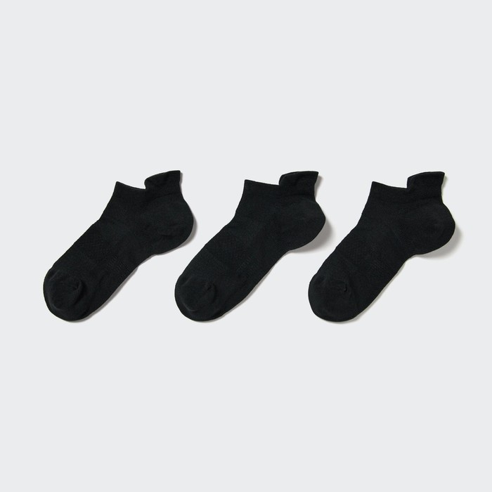 Спортивные короткие носки (три пары) цвет: Чёрный